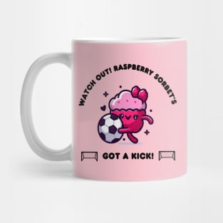 Raspberry Sorbet: The Unstoppable Scorer! - Kawaii Design Mug